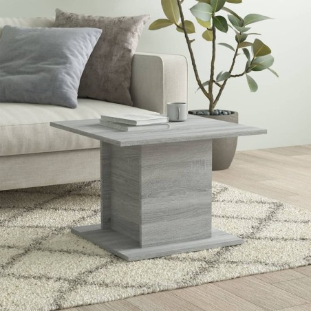 vidaXL Mesa de centro madera de ingeniería gris Sonoma 55,5x55,5x40 cm