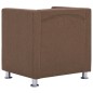 vidaXL Sillón en forma de cubo de tela marrón vidaXL Sillón en forma de cubo de tela marrón
