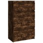 vidaXL Aparador madera contrachapada color roble ahumado 60x35x98,5 cm vidaXL Aparador madera contrachapada color roble ahumado 60x35x98,5 cm