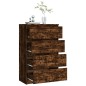 vidaXL Aparador madera contrachapada color roble ahumado 60x35x98,5 cm vidaXL Aparador madera contrachapada color roble ahumado 60x35x98,5 cm