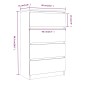 vidaXL Aparador madera contrachapada color roble ahumado 60x35x98,5 cm vidaXL Aparador madera contrachapada color roble ahumado 60x35x98,5 cm