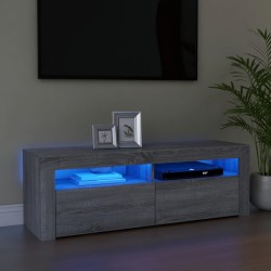 vidaXL Mueble de TV con luces LED gris Sonoma 120x35x40 cm