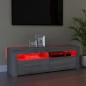 vidaXL Mueble de TV con luces LED gris Sonoma 120x35x40 cm