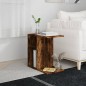 vidaXL Mesa auxiliar madera contrachapada roble ahumado 50x30x50 cm vidaXL Mesa auxiliar madera contrachapada roble ahumado 50x30x50 cm