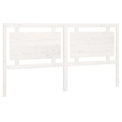 vidaXL Cabecero de cama madera maciza de pino blanco 185,5x4x100 cm