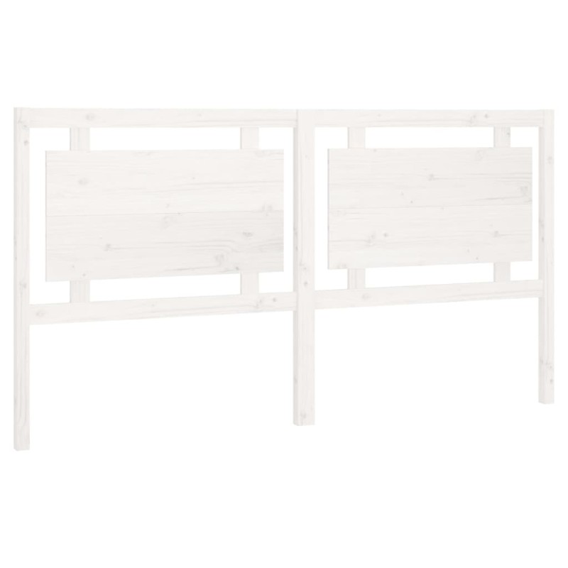 vidaXL Cabecero de cama madera maciza de pino blanco 185,5x4x100 cm vidaXL Cabecero de cama madera maciza de pino blanco 185,5x4x100 cm