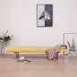 vidaXL Sofá cama con dos almohadas de poliéster amarillo vidaXL Sofá cama con dos almohadas de poliéster amarillo