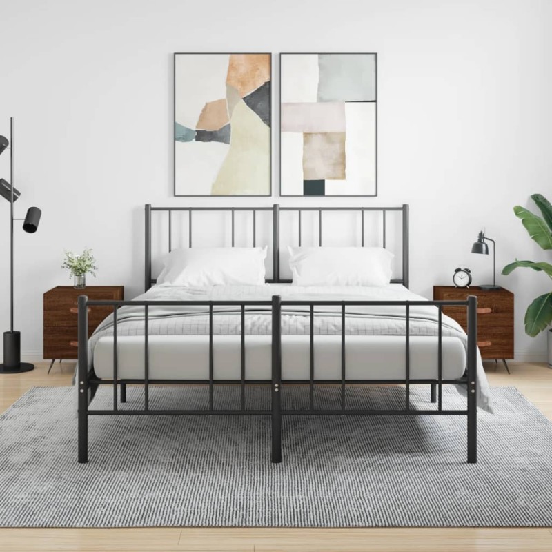 vidaXL Mesita noche 2 uds madera ingeniería marrón roble 40x35x47,5 cm vidaXL Mesita noche 2 uds madera ingeniería marrón roble 40x35x47,5 cm