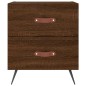 vidaXL Mesita noche 2 uds madera ingeniería marrón roble 40x35x47,5 cm vidaXL Mesita noche 2 uds madera ingeniería marrón roble 40x35x47,5 cm
