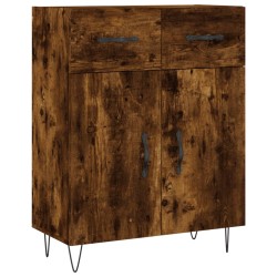 vidaXL Aparador de madera de ingeniería roble ahumado 69,5x34x90 cm