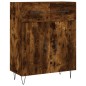 vidaXL Aparador de madera de ingeniería roble ahumado 69,5x34x90 cm vidaXL Aparador de madera de ingeniería roble ahumado 69,5x34x90 cm