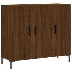 vidaXL Aparador de madera de ingeniería marrón roble 90x34x80 cm