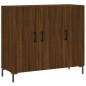 vidaXL Aparador de madera de ingeniería marrón roble 90x34x80 cm vidaXL Aparador de madera de ingeniería marrón roble 90x34x80 cm