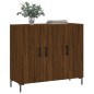 vidaXL Aparador de madera de ingeniería marrón roble 90x34x80 cm vidaXL Aparador de madera de ingeniería marrón roble 90x34x80 cm