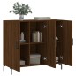 vidaXL Aparador de madera de ingeniería marrón roble 90x34x80 cm vidaXL Aparador de madera de ingeniería marrón roble 90x34x80 cm