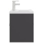 vidaXL Mueble con lavabo madera de ingeniería gris vidaXL Mueble con lavabo madera de ingeniería gris
