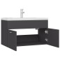 vidaXL Mueble con lavabo madera de ingeniería gris vidaXL Mueble con lavabo madera de ingeniería gris