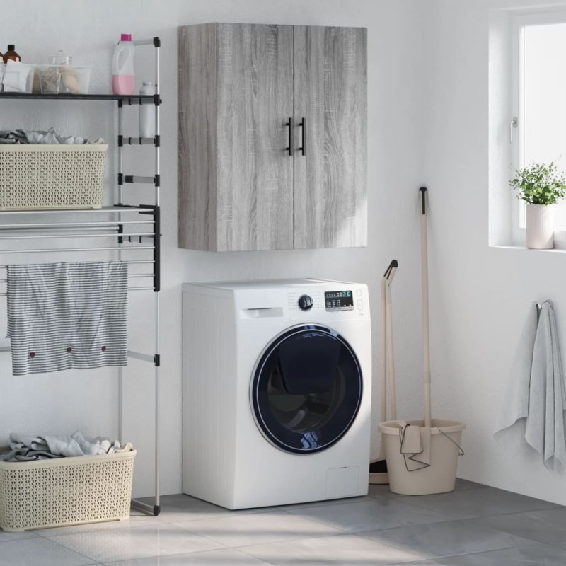 vidaXL Armario de pared gris Sonoma 69,5x34x90 cm vidaXL Armario de pared gris Sonoma 69,5x34x90 cm