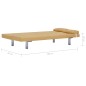 vidaXL Sofá cama con dos almohadas de poliéster amarillo vidaXL Sofá cama con dos almohadas de poliéster amarillo