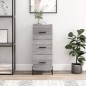 vidaXL Aparador madera de ingeniería gris Sonoma 34,5x34x90 cm vidaXL Aparador madera de ingeniería gris Sonoma 34,5x34x90 cm