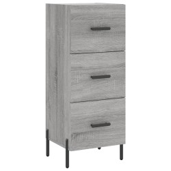 vidaXL Aparador madera de ingeniería gris Sonoma 34,5x34x90 cm
