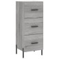 vidaXL Aparador madera de ingeniería gris Sonoma 34,5x34x90 cm vidaXL Aparador madera de ingeniería gris Sonoma 34,5x34x90 cm