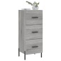 vidaXL Aparador madera de ingeniería gris Sonoma 34,5x34x90 cm vidaXL Aparador madera de ingeniería gris Sonoma 34,5x34x90 cm