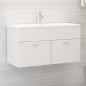 vidaXL Mueble con lavabo madera de ingeniería blanco vidaXL Mueble con lavabo madera de ingeniería blanco