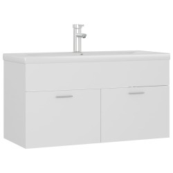 vidaXL Mueble con lavabo madera de ingeniería blanco