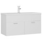 vidaXL Mueble con lavabo madera de ingeniería blanco vidaXL Mueble con lavabo madera de ingeniería blanco