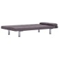 vidaXL Sofá cama con dos almohadas de poliéster color gris topo vidaXL Sofá cama con dos almohadas de poliéster color gris topo