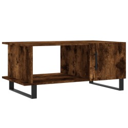 vidaXL Mesa de centro madera contrachapada roble ahumado 90x50x40 cm