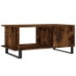 vidaXL Mesa de centro madera contrachapada roble ahumado 90x50x40 cm