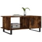 vidaXL Mesa de centro madera contrachapada roble ahumado 90x50x40 cm