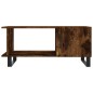vidaXL Mesa de centro madera contrachapada roble ahumado 90x50x40 cm