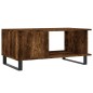 vidaXL Mesa de centro madera contrachapada roble ahumado 90x50x40 cm