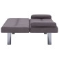 vidaXL Sofá cama con dos almohadas de poliéster color gris topo vidaXL Sofá cama con dos almohadas de poliéster color gris topo