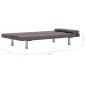 vidaXL Sofá cama con dos almohadas de poliéster color gris topo vidaXL Sofá cama con dos almohadas de poliéster color gris topo