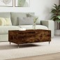 vidaXL Mesa de centro madera contrachapada roble ahumado 90x50x36,5 cm vidaXL Mesa de centro madera contrachapada roble ahumado 90x50x36,5 cm