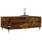 vidaXL Mesa de centro madera contrachapada roble ahumado 90x50x36,5 cm vidaXL Mesa de centro madera contrachapada roble ahumado 90x50x36,5 cm