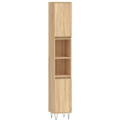 vidaXL Armario de baño madera contrachapada roble Sonoma 30x30x190 cm