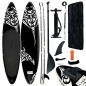 vidaXL Juego de tabla de paddle surf hinchable negro 320x76x15 cm vidaXL Juego de tabla de paddle surf hinchable negro 320x76x15 cm