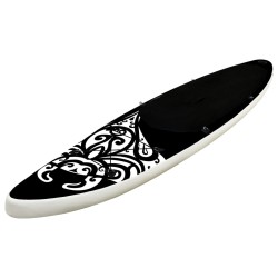 vidaXL Juego de tabla de paddle surf hinchable negro 320x76x15 cm