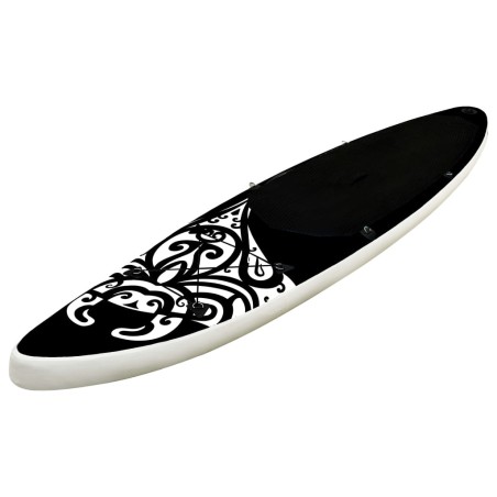 vidaXL Juego de tabla de paddle surf hinchable negro 320x76x15 cm