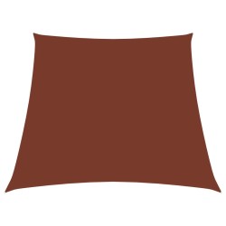 vidaXL Toldo de vela trapezoidal tela oxford terracota 4/5x4 m