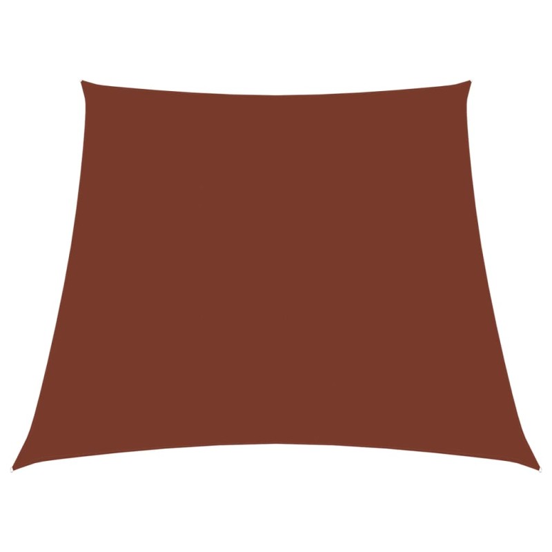 vidaXL Toldo de vela trapezoidal tela oxford terracota 4/5x4 m vidaXL Toldo de vela trapezoidal tela oxford terracota 4/5x4 m