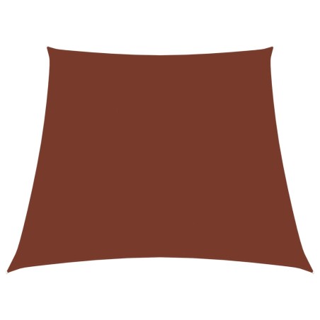 vidaXL Toldo de vela trapezoidal tela oxford terracota 4/5x4 m