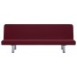 vidaXL Sofá cama de poliéster color vino tinto vidaXL Sofá cama de poliéster color vino tinto