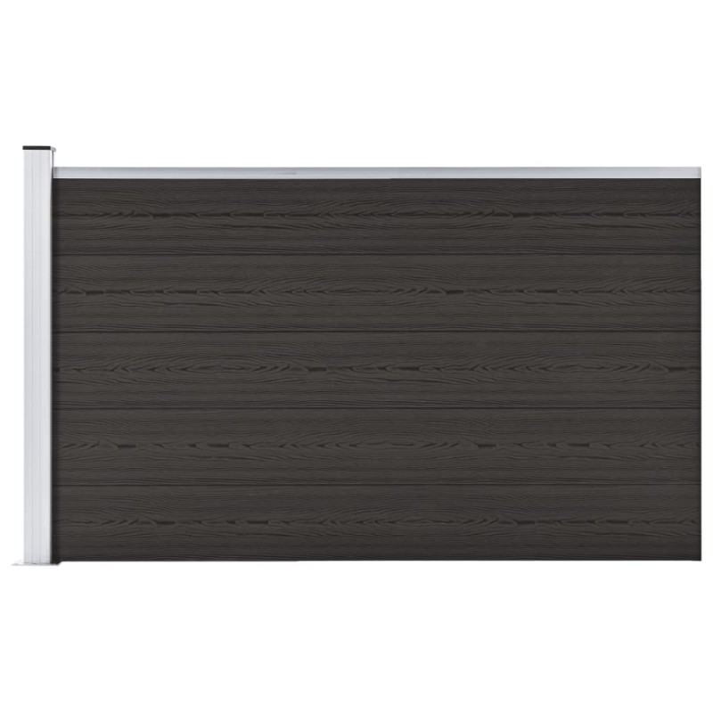 vidaXL Panel de valla WPC negro 175x105 cm vidaXL Panel de valla WPC negro 175x105 cm