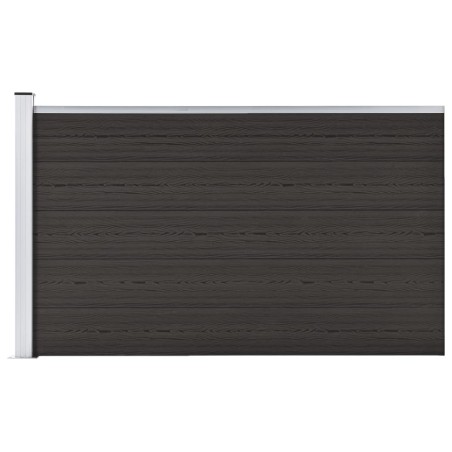 vidaXL Panel de valla WPC negro 175x105 cm